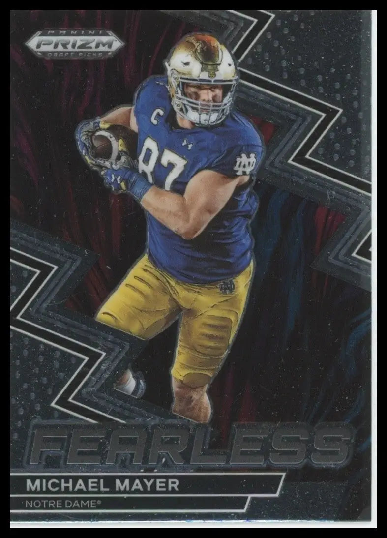 2023 Panini Prizm Draft Picks Fearless Michael Mayer #F-25 Notre Dame Irish Card - Football Card Single