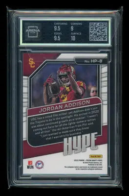 2023 Panini Prizm Draft Picks Hype Jordan Addison #HP-8 Football Arena Club 9.5