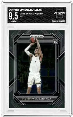 A graded Victor Wembanyama Panini Prizm Draft Picks basketball trading card