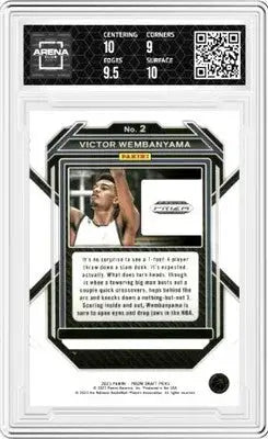 Graded Victor Wembanyama Panini Prizm Draft Picks basketball card 2023 draft picks Victor
