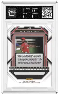 2023 Panini Prizm Elly De La Cruz #92 Baseball Arena Club 9 - Baseball Card Single