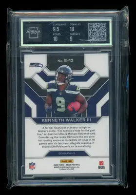 2023 Panini Prizm Emergent Kenneth Walker III #E-12 RC Football Arena Club 9.5 - Football Card Single