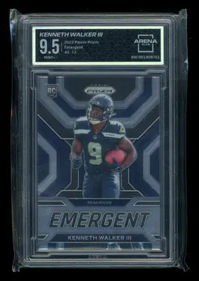 2023 Panini Prizm Emergent Kenneth Walker III #E-12 RC Football Arena Club 9.5 - Football Card Single