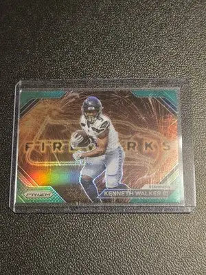 2023 Panini Prizm #F-14 Kenneth Walker III Fireworks Prizms Green Wave - Football Card Single