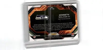 2023 Panini Prizm #F-14 Kenneth Walker III Fireworks Prizms Green - Football Card Single