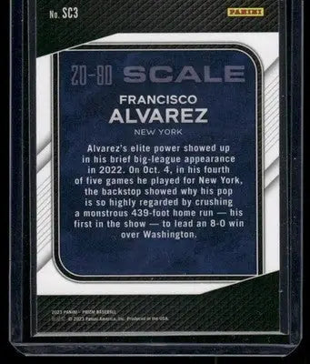 2023 Panini Prizm Francisco Alvarez #SC3 Baseball - Baseball Card Single