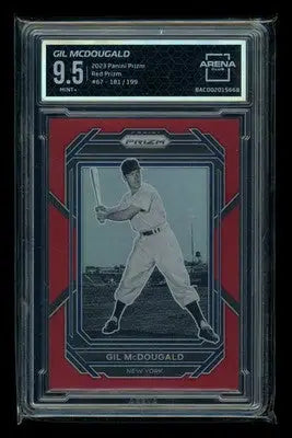 2023 Panini Prizm Gil McDougald #67 Red 181/199 Baseball Arena Club 9.5 - Baseball Card Single