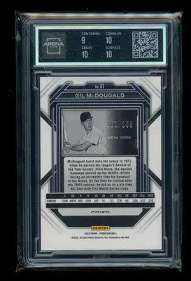 2023 Panini Prizm Gil McDougald #67 Red 181/199 Baseball Arena Club 9.5
