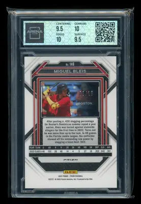 2023 Panini Prizm Gold Prizm Miguel Bleis #146 08/10 Baseball Arena Club 10 - Baseball Card Single