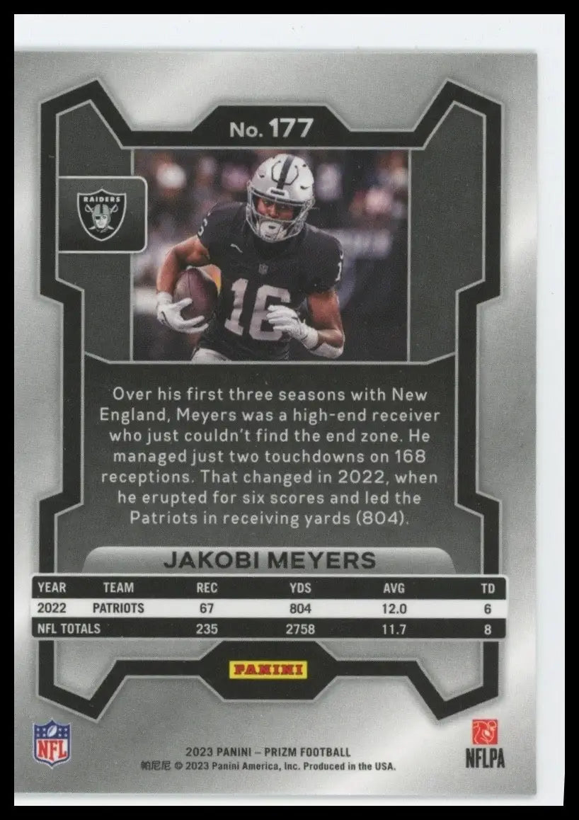 2023 Panini Prizm - Jakobi Meyers #177