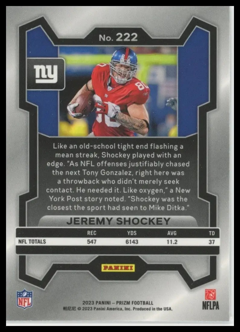 2023 Panini Prizm - Jeremy Shockey #222