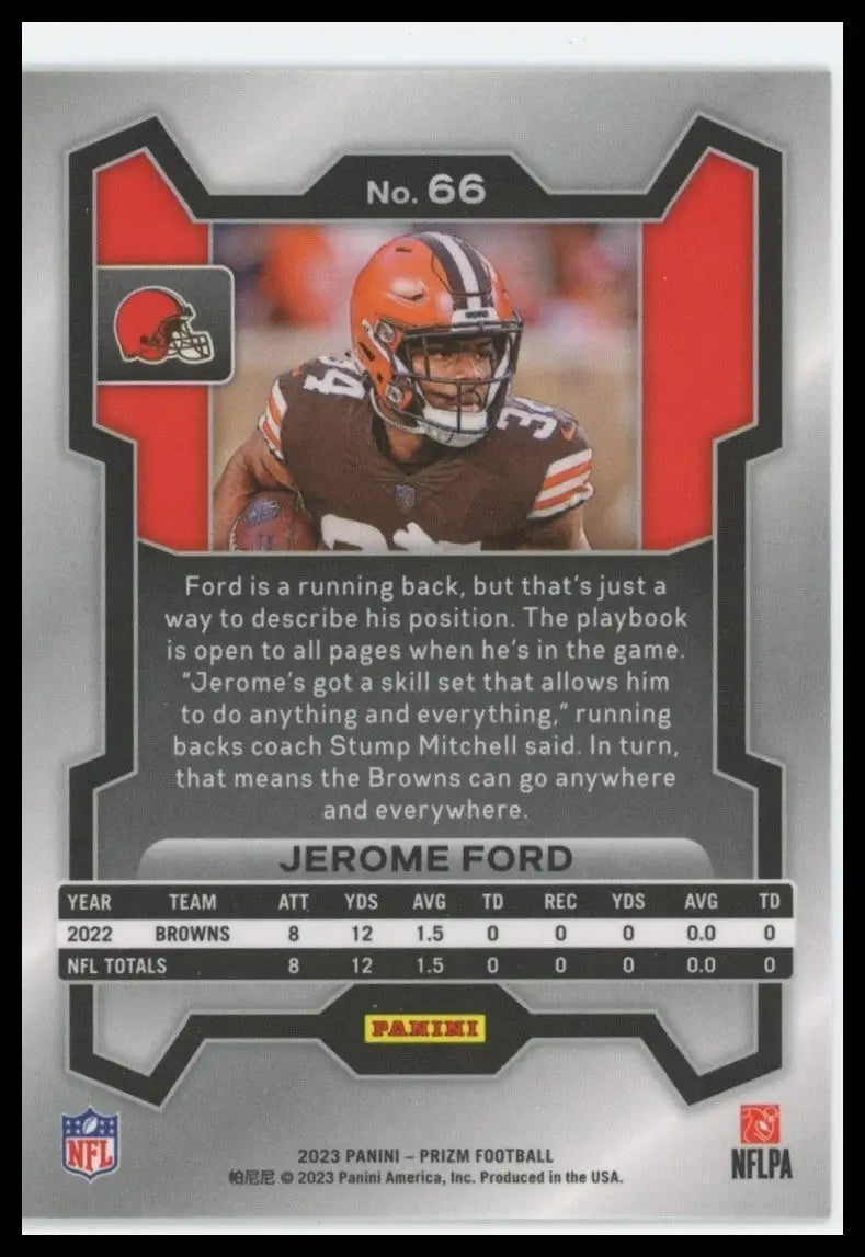 2023 Panini Prizm - Jerome Ford #66