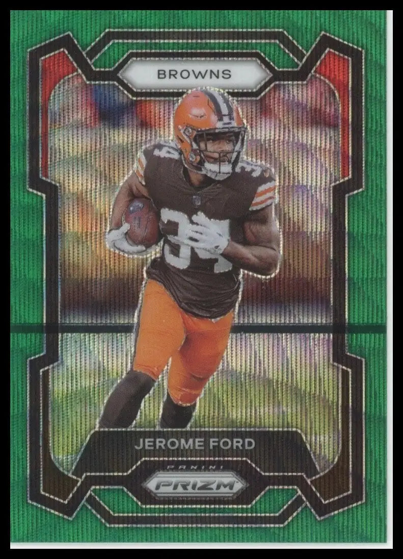 2023 Panini Prizm - Jerome Ford #66 Green Wave Prizm - Football Card Single