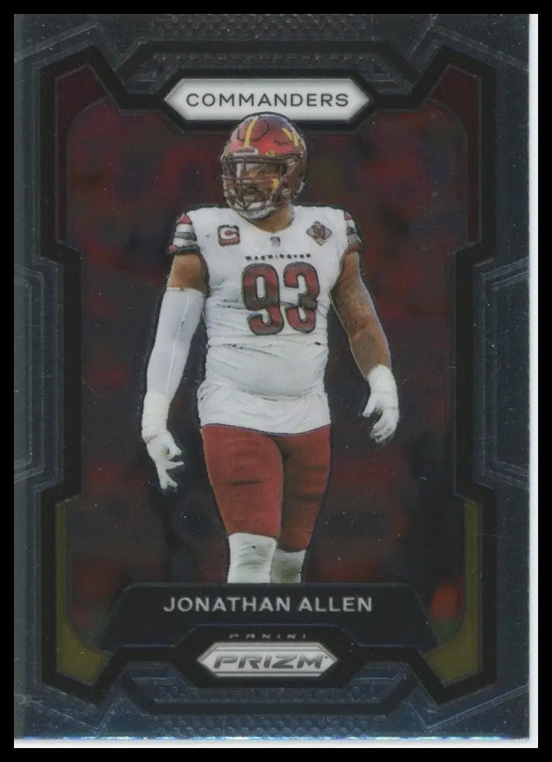 2023 Panini Prizm Jonathan Allen #298 Washington Commanders Football Card NFL - Football Card Single
