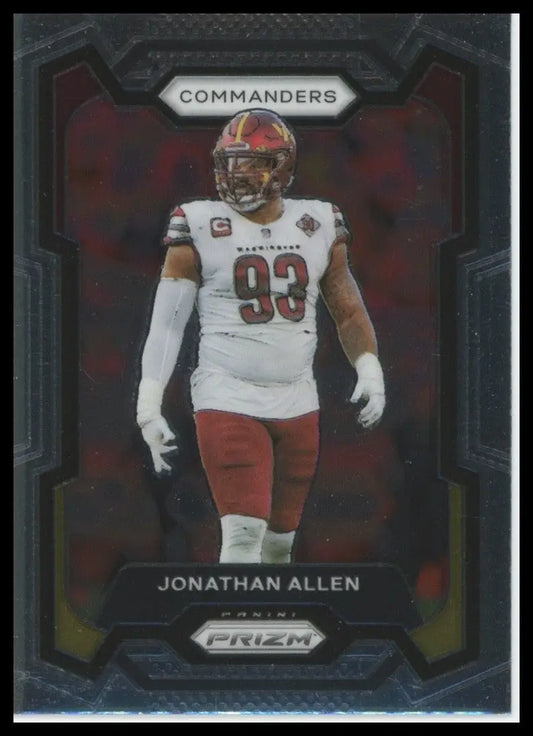 2023 Panini Prizm Jonathan Allen #298 Washington Commanders Football Card NFL - Football Card Single