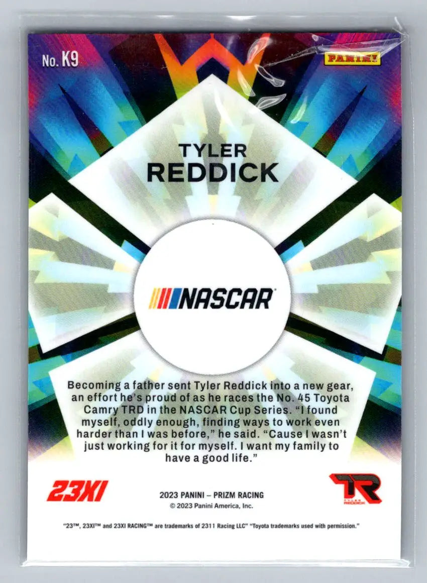 2023 Panini Prizm #K9 Tyler Reddick Kaleidoscopic 23XI Racing - Racing Card Single