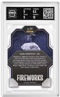 Graded Prizm Ken Griffey Jr baseball trading card from 2023 Panini Prizm Ken Griffey collection