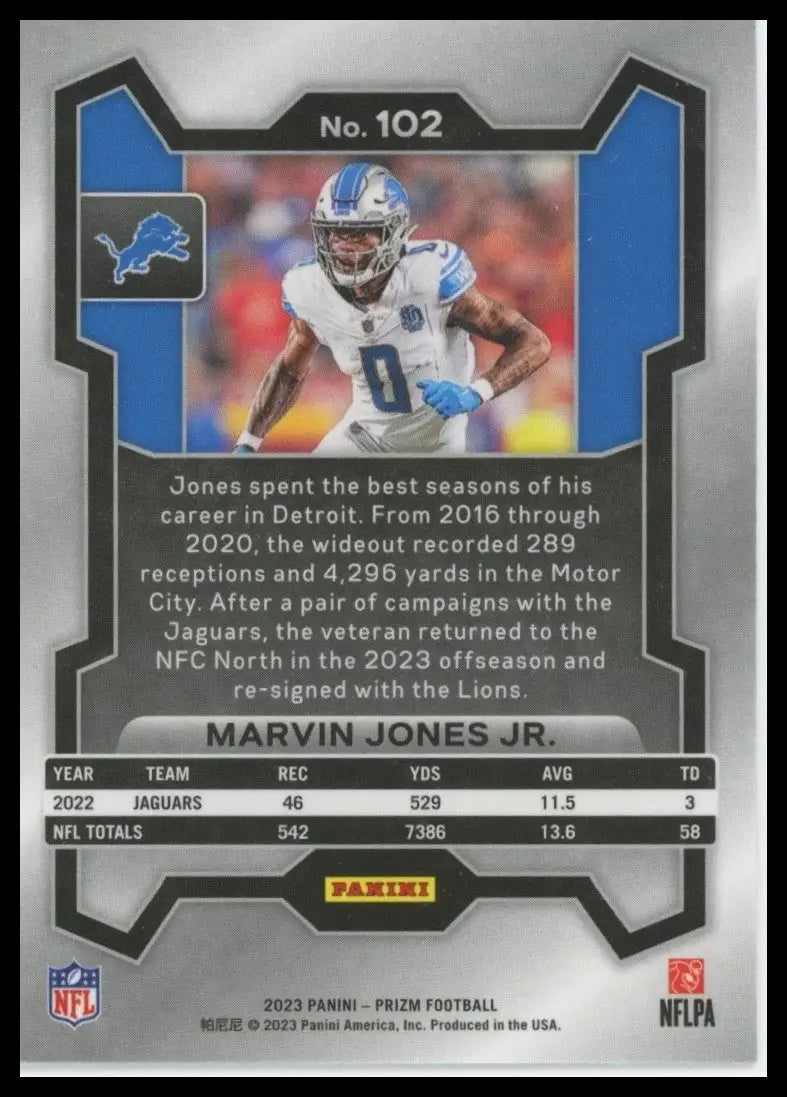 2023 Panini Prizm - Marvin Jones #102 - Football Card Single