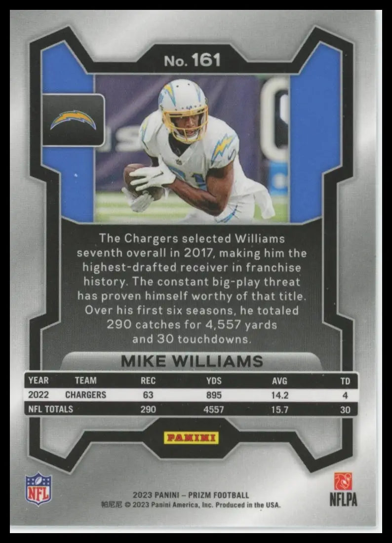 2023 Panini Prizm Mike Williams 161 Los Angeles Chargers - Football Card Single