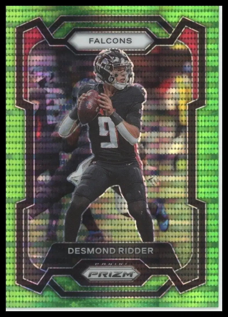 2023 Panini Prizm Neon Green Pulsar Desmond Ridder #9 Atlanta Falcons Football