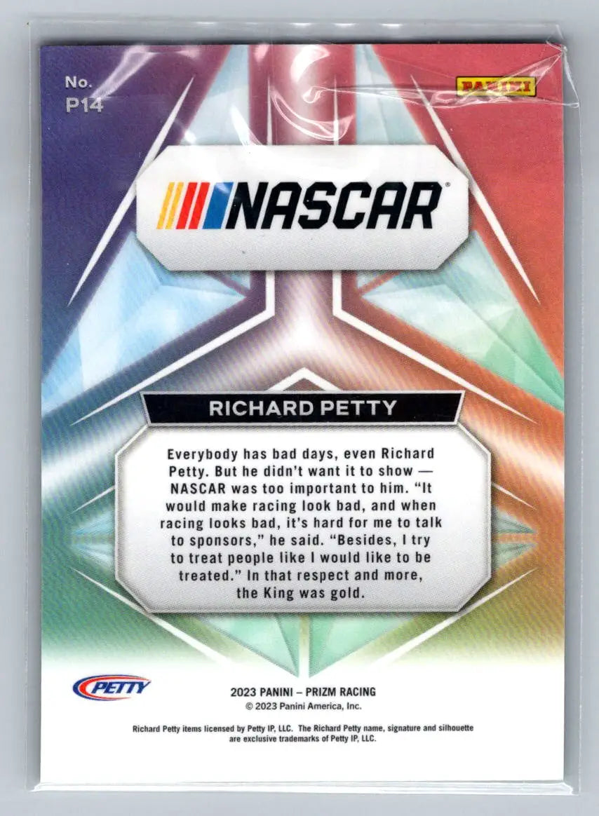 2023 Panini Prizm #P14 Richard Petty Prizmatic Petty Enterprises - Racing Card Single