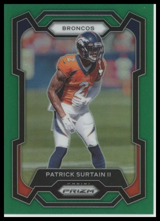 2023 Panini Prizm - Patrick Surtain II #92 Green Prizm - Football Card Single