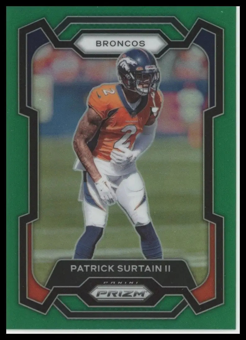 2023 Panini Prizm - Patrick Surtain II #92 Green Prizm - Football Card Single