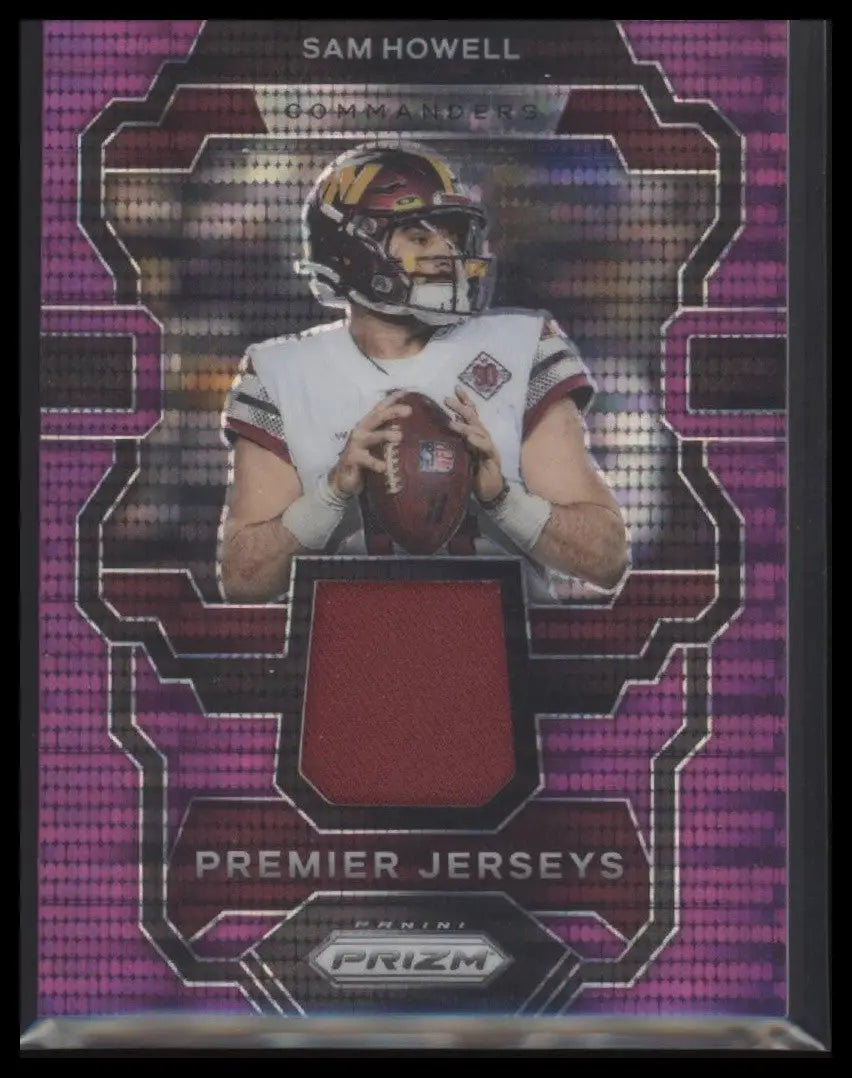 2023 Panini Prizm #PJ-SH Sam Howell Premier Jerseys Purple Pulsar - Football Card Single
