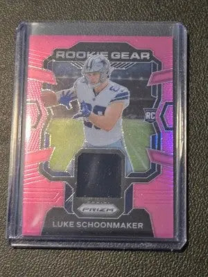 2023 Panini Prizm #RG-LS Luke Schoonmaker Rookie Gear Pink - Football Card Single