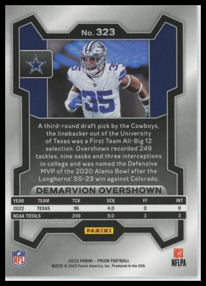 2023 Panini Prizm - Rookies DeMarvion Overshown #323 (RC) - Football Card Single