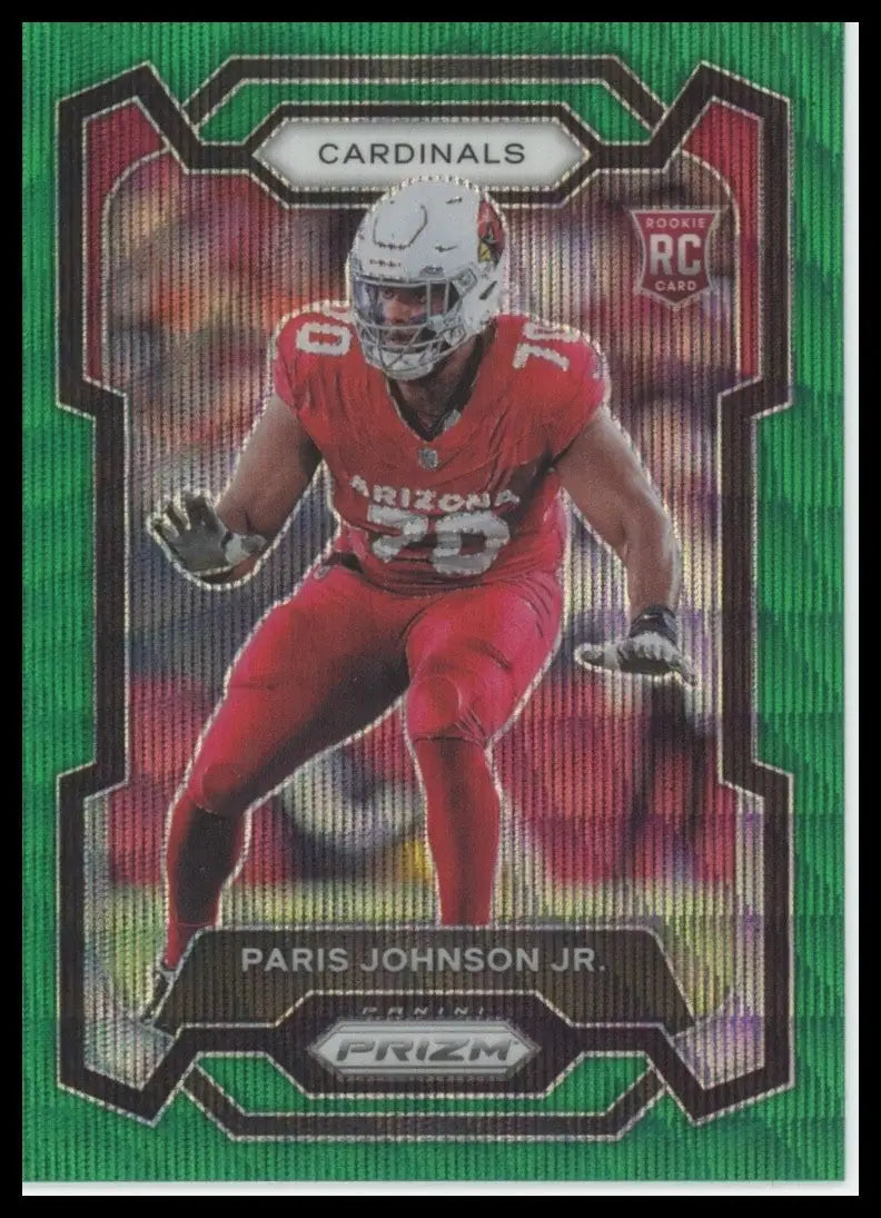 2023 Panini Prizm - Rookies Paris Johnson Jr. #304 Green Wave Prizm (RC) - Football Card Single