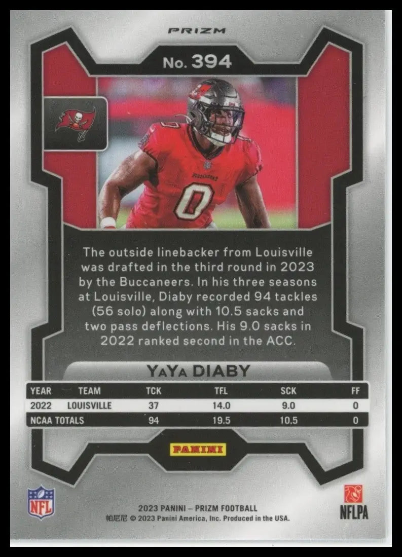 2023 Panini Prizm - Rookies YaYa Diaby #394 Silver Prizm (RC) - Basketball Card Single