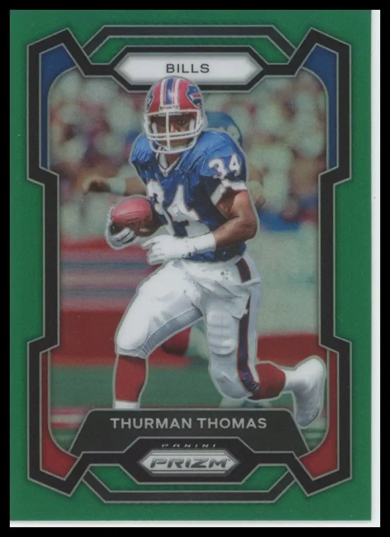 2023 Panini Prizm - Thurman Thomas #34 Green Prizm - Football Card Single