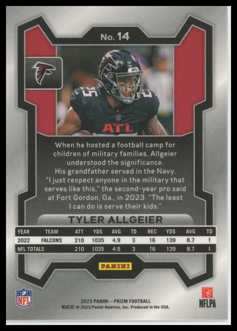 2023 Panini Prizm - Tyler Allgeier #14
