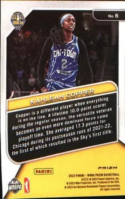 2023 Panini Prizm WNBA Get Hyped Green #6 Kahleah Copper - Basketball Card Single