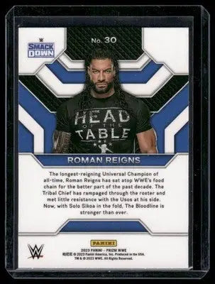 2023 Panini Prizm WWE Roman Reigns #30 Top Tier Wrestling - Wrestling Card Single