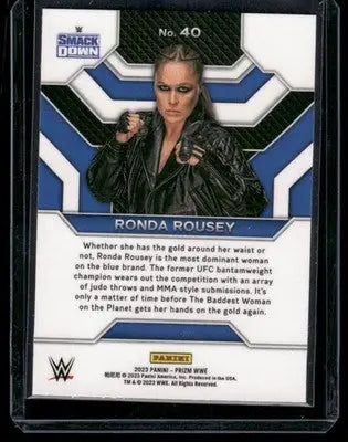 2023 Panini Prizm WWE Ronda Rousey #TT-40 Wrestling - UFC/MMA Card Single
