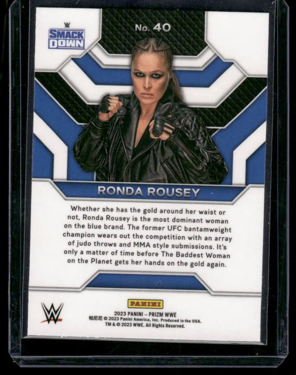 2023 Panini Prizm WWE Ronda Rousey #TT-40 Wrestling