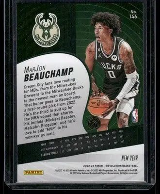 2023 Panini Revolution Basketball MarJon Beauchamp #146 New Year RC Basketball - Basketball Card Single