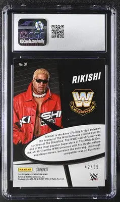 2023 Panini Revolution WWE Rikishi #31 Sunburst 42/99 Star Gazing CGC 9
