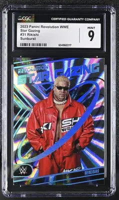 2023 Panini Revolution WWE Rikishi #31 Sunburst 42/99 Star Gazing CGC 9