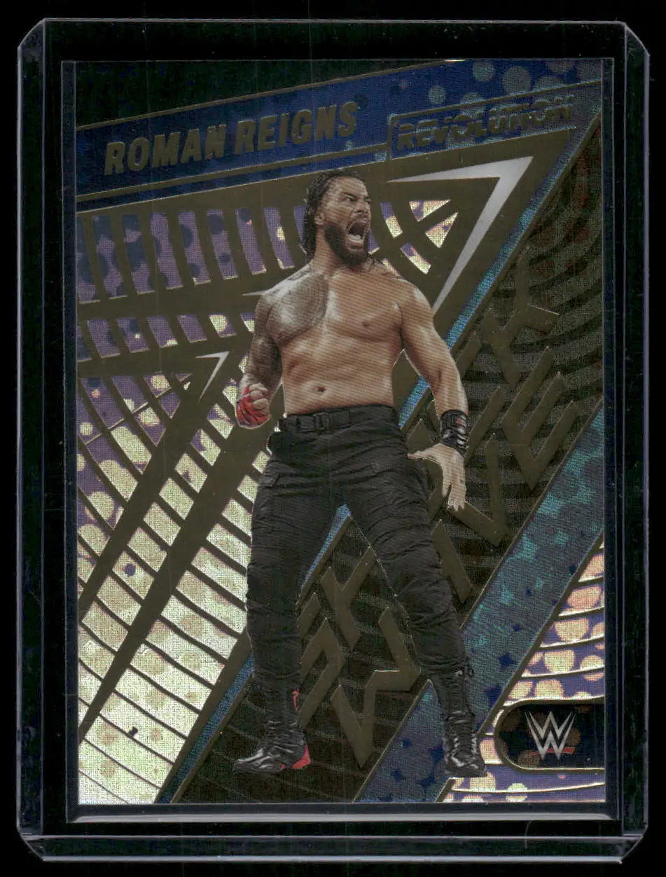 2023 Panini Revolution WWE Roman Reigns #No. 2 Shock Wave Wrestling