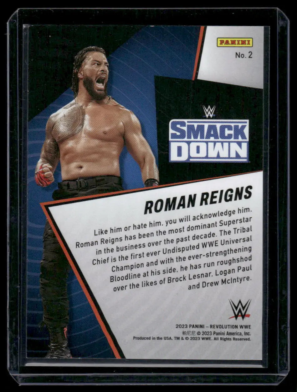2023 Panini Revolution WWE Roman Reigns #No. 2 Shock Wave Wrestling