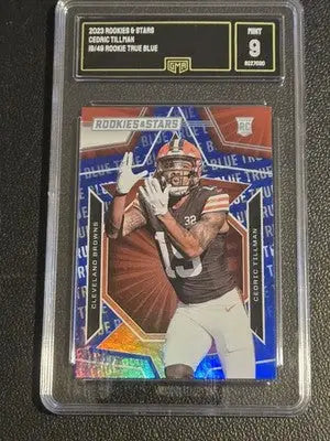 2023 Panini Rookies & Stars #116 Cedric Tillman True Blue GMA 9 #/49 - Football Card Single