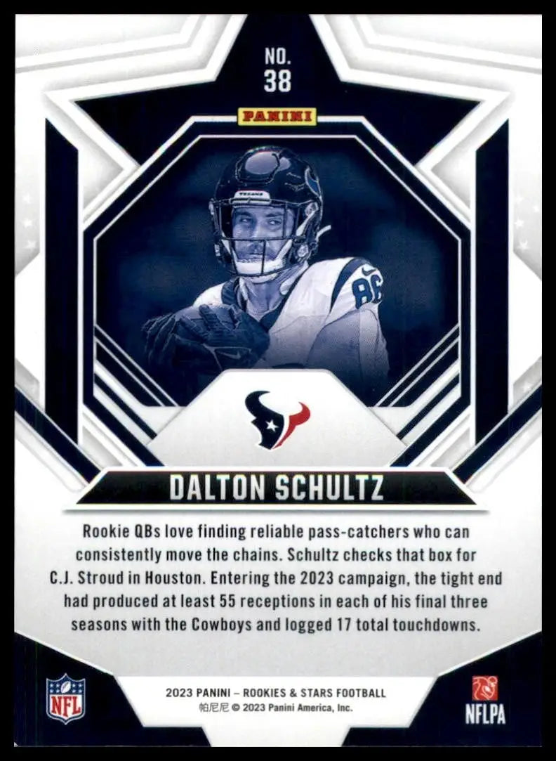 2023 Panini Rookies & Stars Dalton Schultz #38 Houston Texans Football Card NFL - Football Card Single