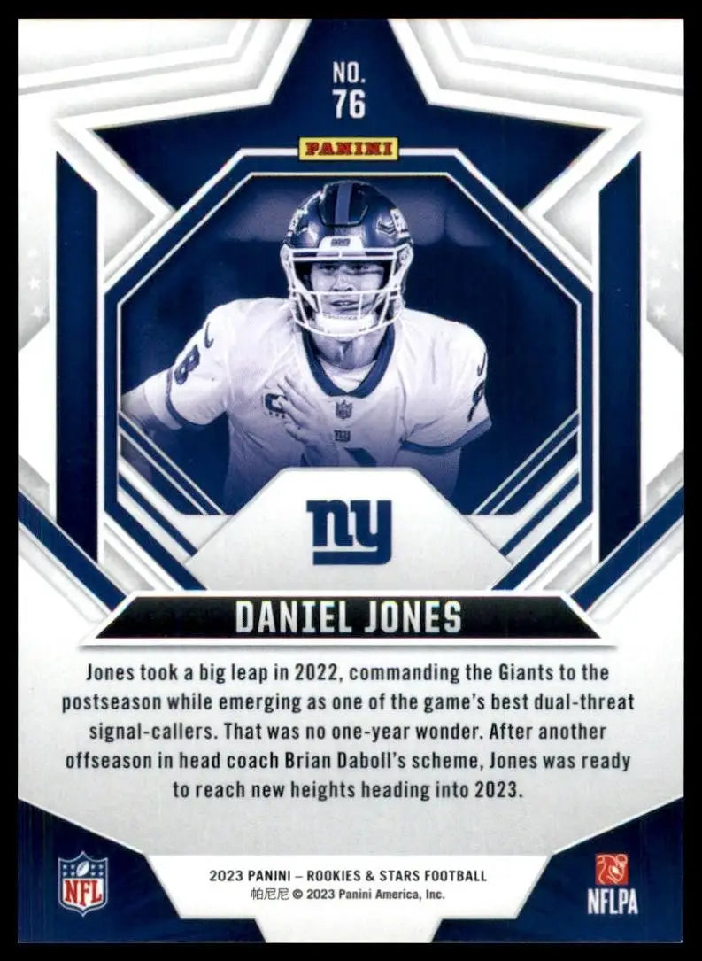2023 Panini Rookies & Stars Daniel Jones #76 New York Giants Football Card NFL - Football Card Single