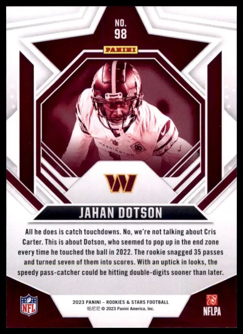 2023 Panini Rookies & Stars - Jahan Dotson #98 - Football Card Single