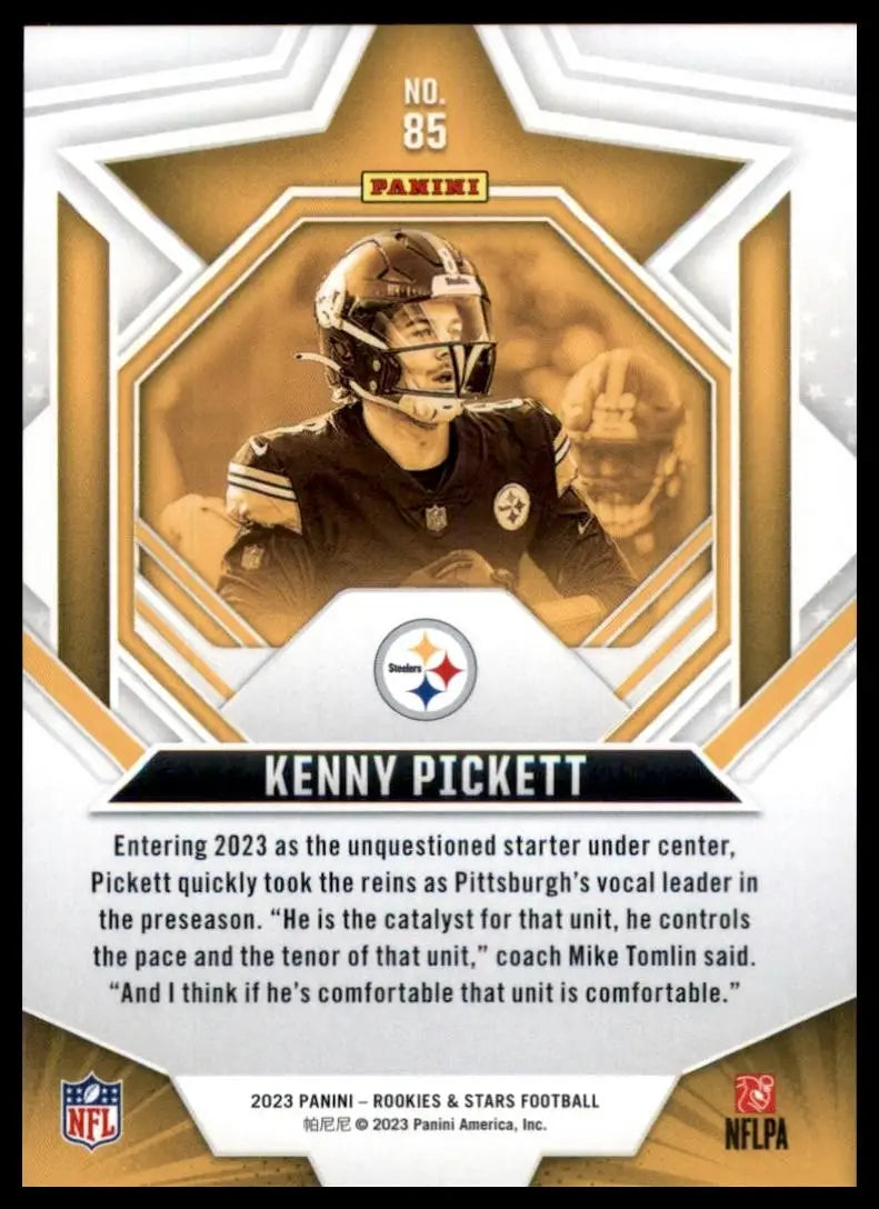2023 Panini Rookies & Stars Kenny Pickett #85 Pittsburgh Steelers Football Card - Football Card Single