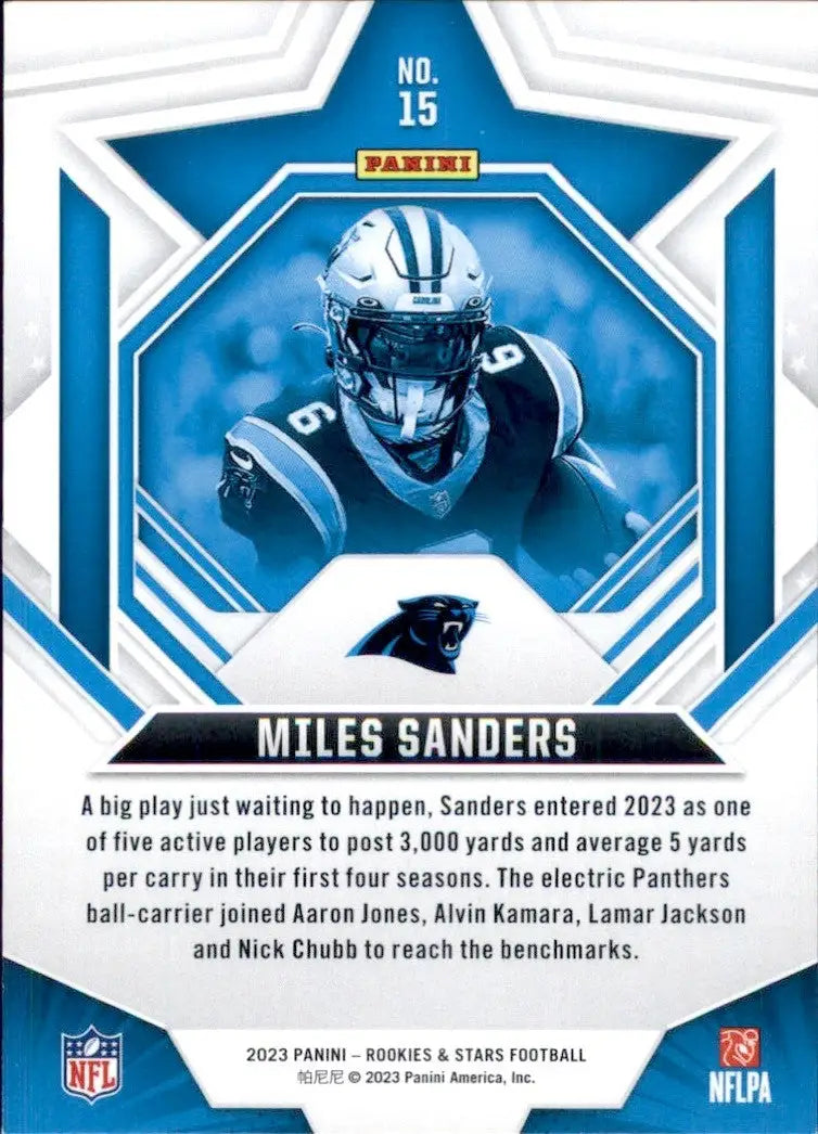 2023 Panini Rookies & Stars Miles Sanders #15 Carolina Panthers Football Card - Football Card Single
