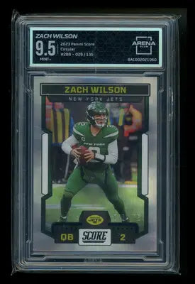 2023 Panini Score Circular Zach Wilson #288 029/135 Football Arena Club 9.5 - Football Card Single